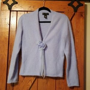 Lavender 70%angora. 30%nylon cardigan sweater